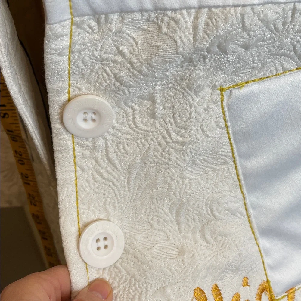 Desigual Embroidered trench coat with Colorful Graphic Design small - Picture 11 of 16